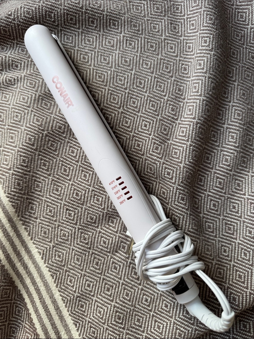 Conair White Ceramic Flat Iron - Slim Styling Straightener
